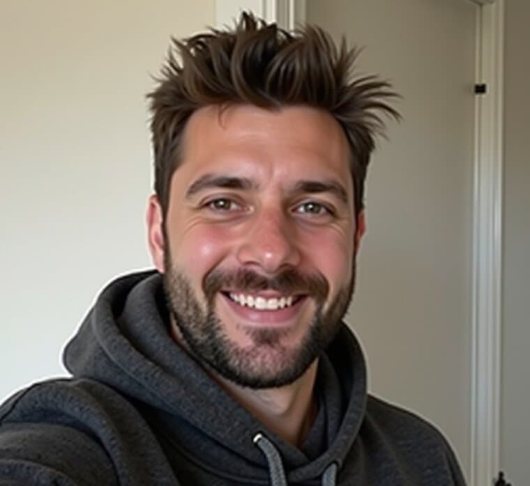 Un inconnu en selfie dans son couloir
